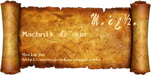 Machnik Édua névjegykártya